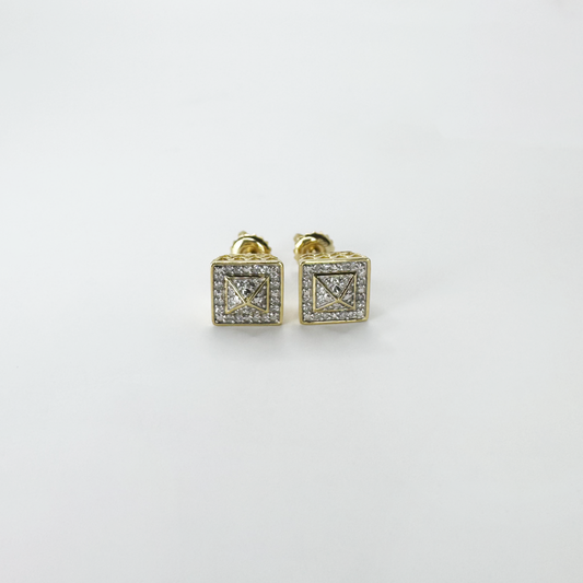 Broqueles aura diamantes y oro.