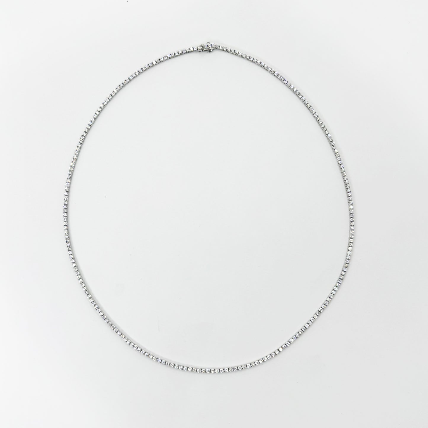 Collar Tennis diamantes Lab Grown oro 14k, 5 cts.