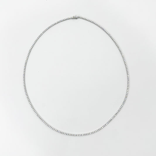 Collar Tennis diamantes Lab Grown oro 14k, 5 cts.