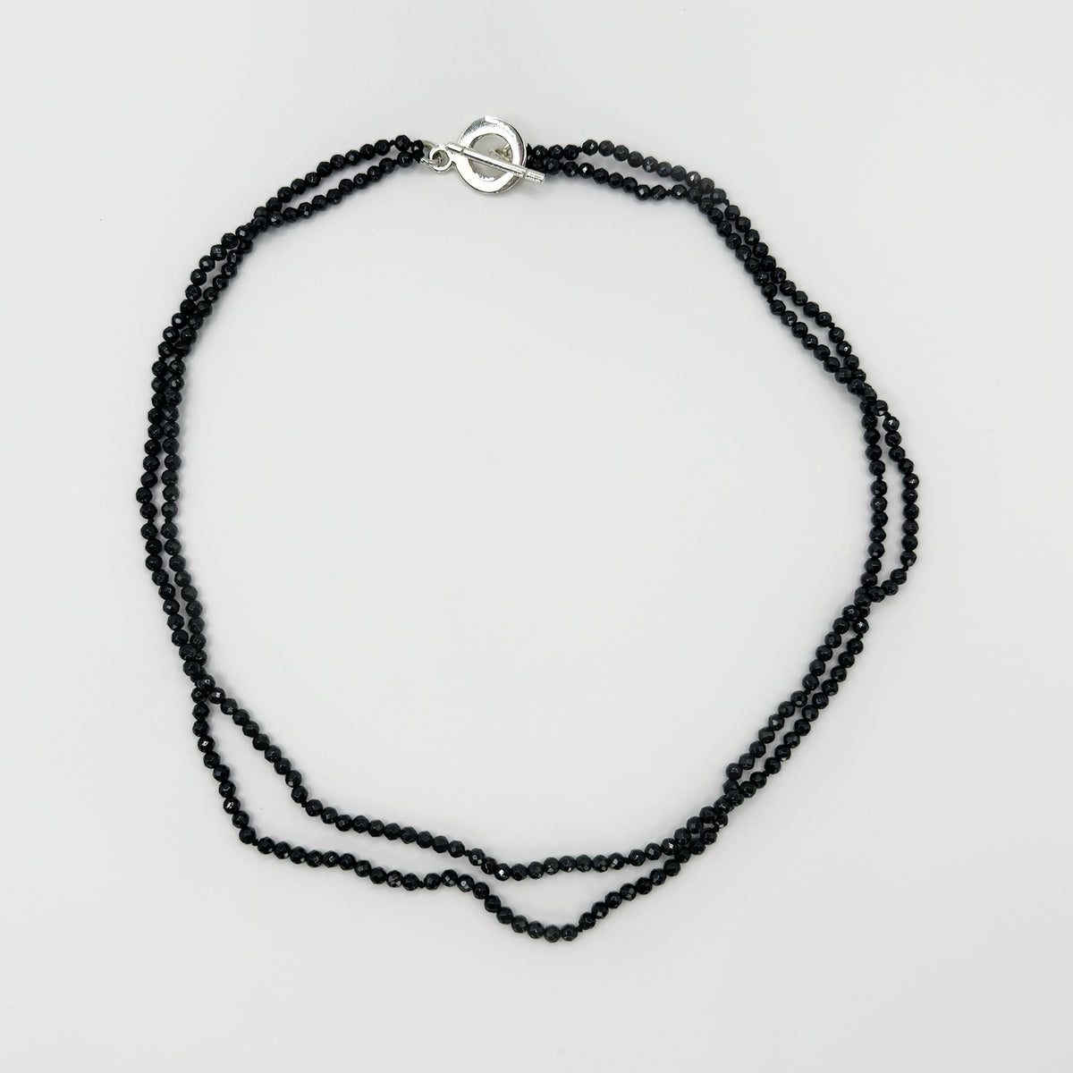 Collar doble choker ónix.