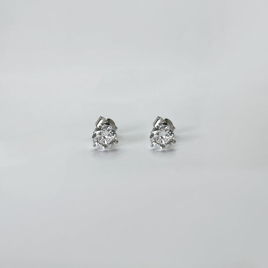 Broqueles diamante oro blanco 1.5 cts