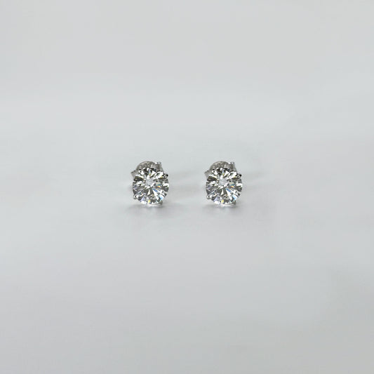 Broqueles diamante oro blanco 2 cts.