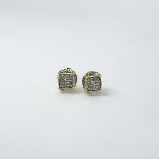 Broqueles diamantes crown y oro.