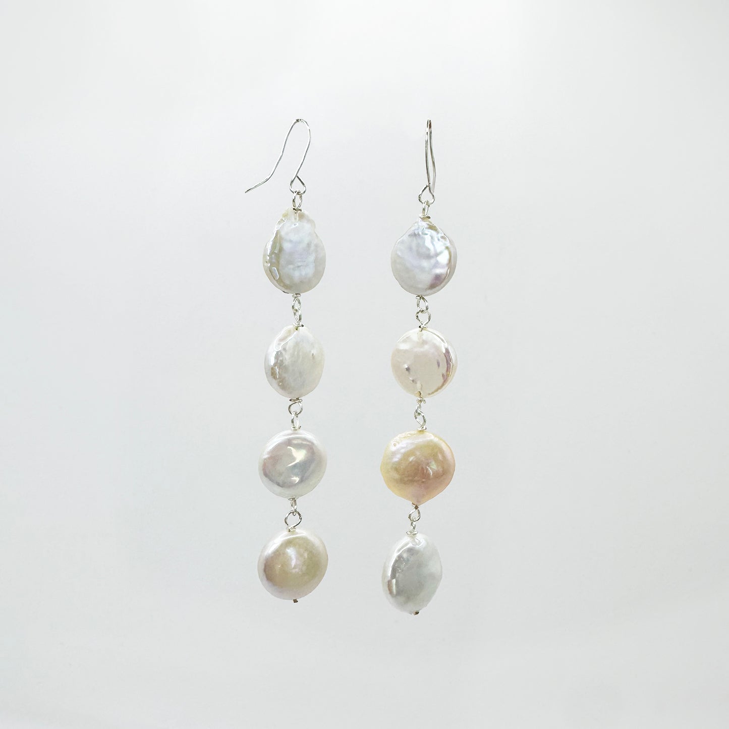 Aretes 4 perlas