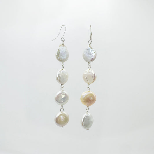 Aretes 4 perlas