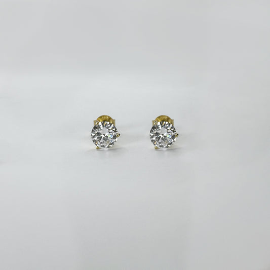 Broqueles diamante oro amarillo 1.5 cts