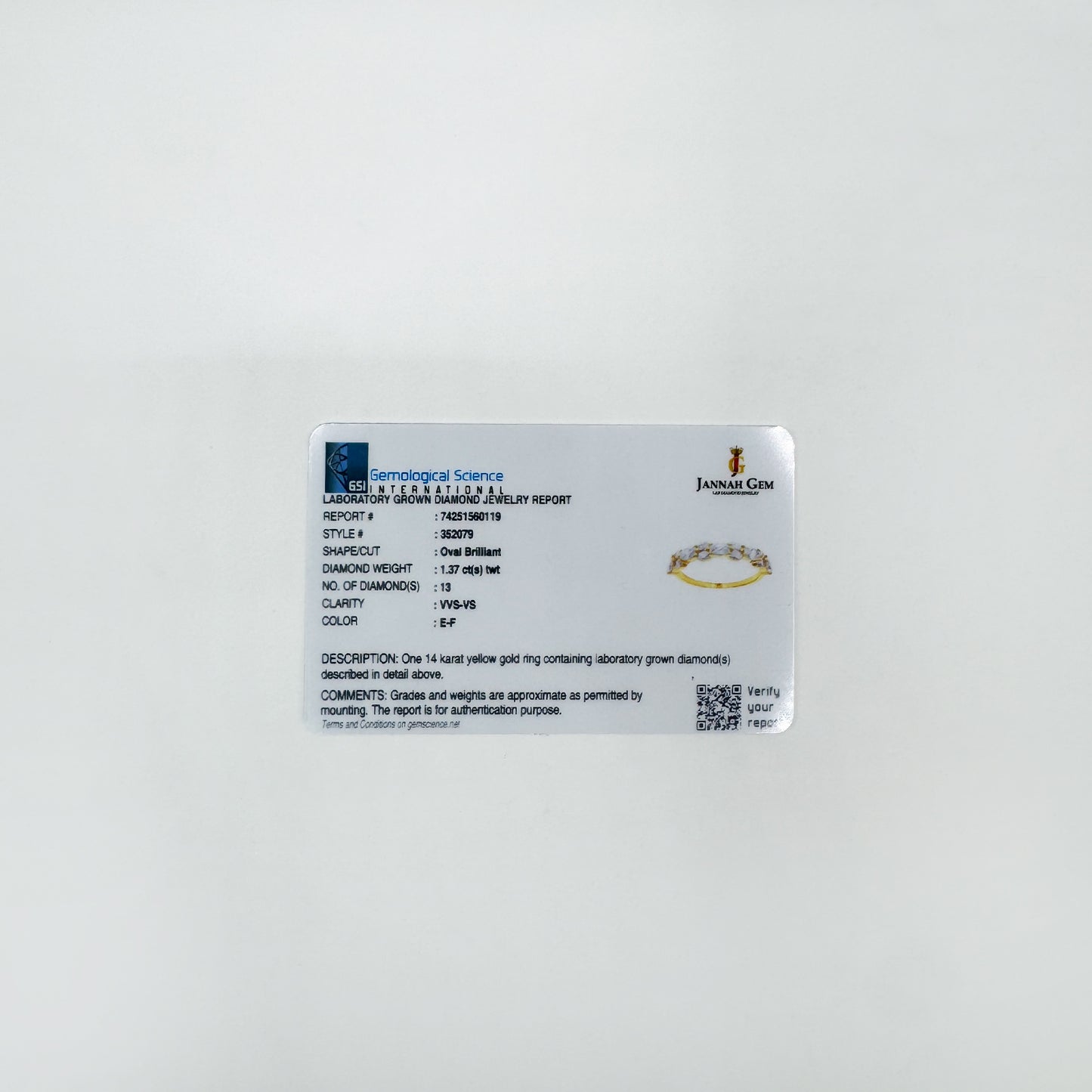 Anillo media churumbela diamantes ovalados oro amarillo 1.3 cts