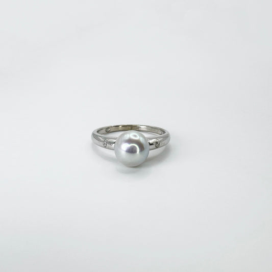 Anillo perla en plata