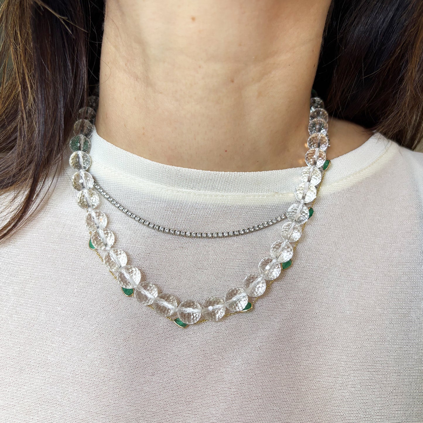 Collar cristal de roca.