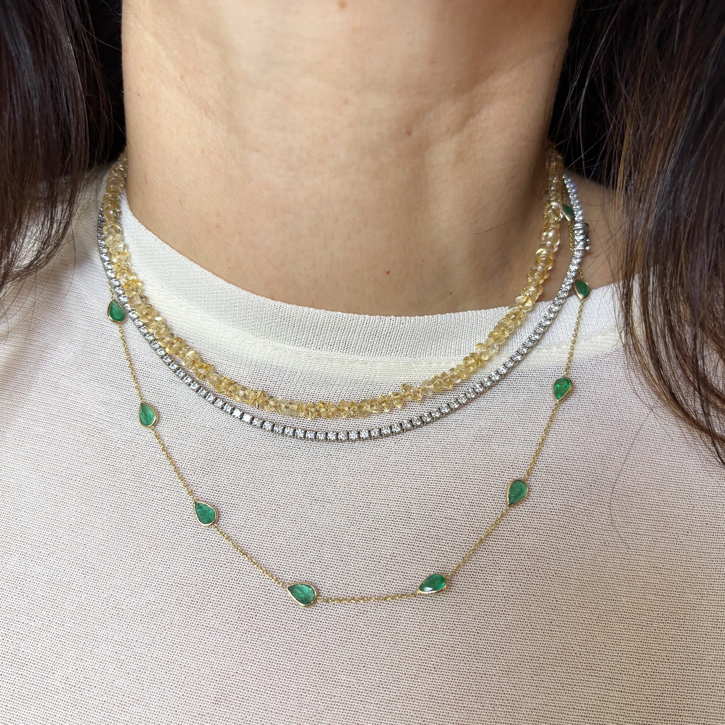 Collar citrina mini.