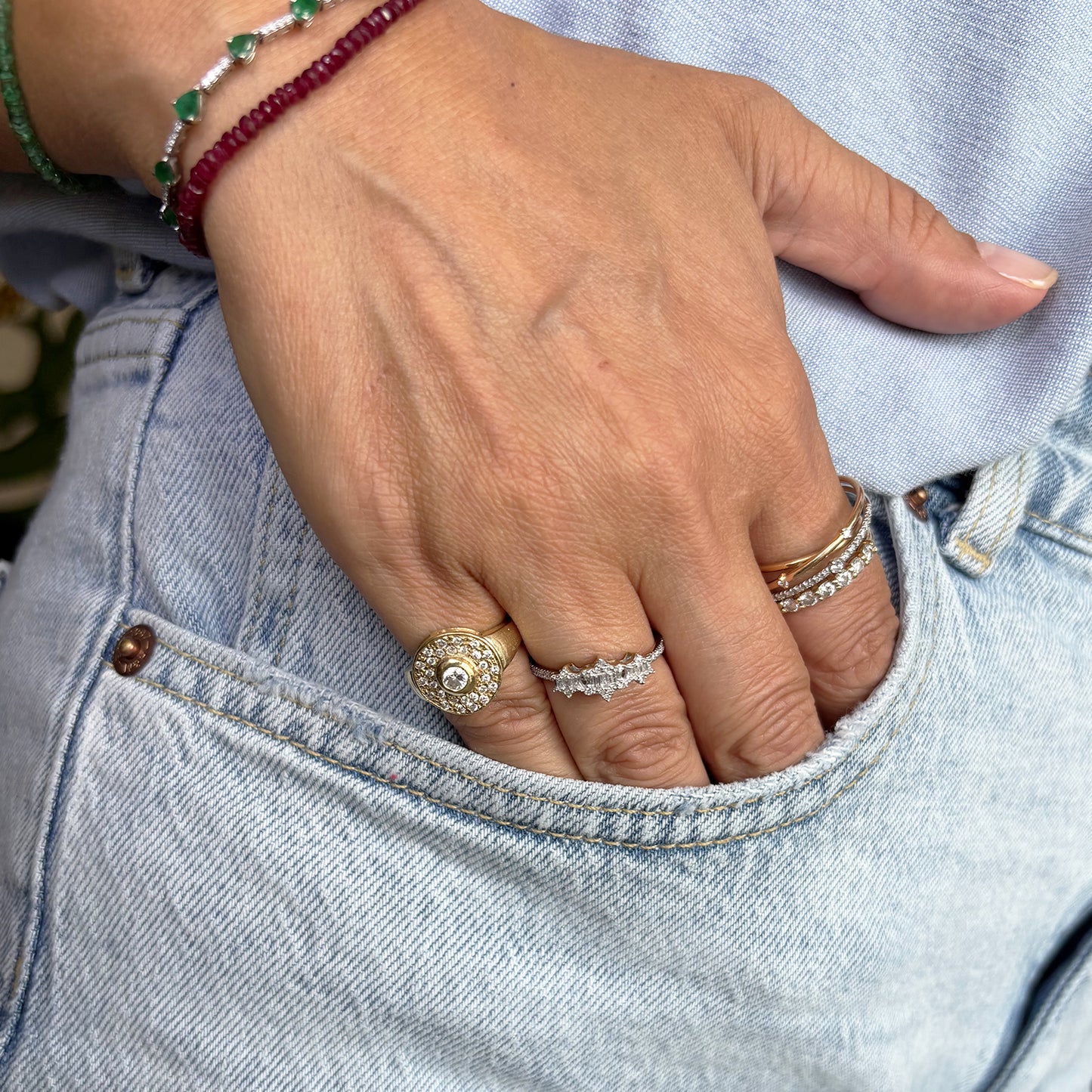 Anillo 3 Stars diamantes.
