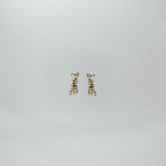 Arracadas diamantes oro amarillo 1 cts.