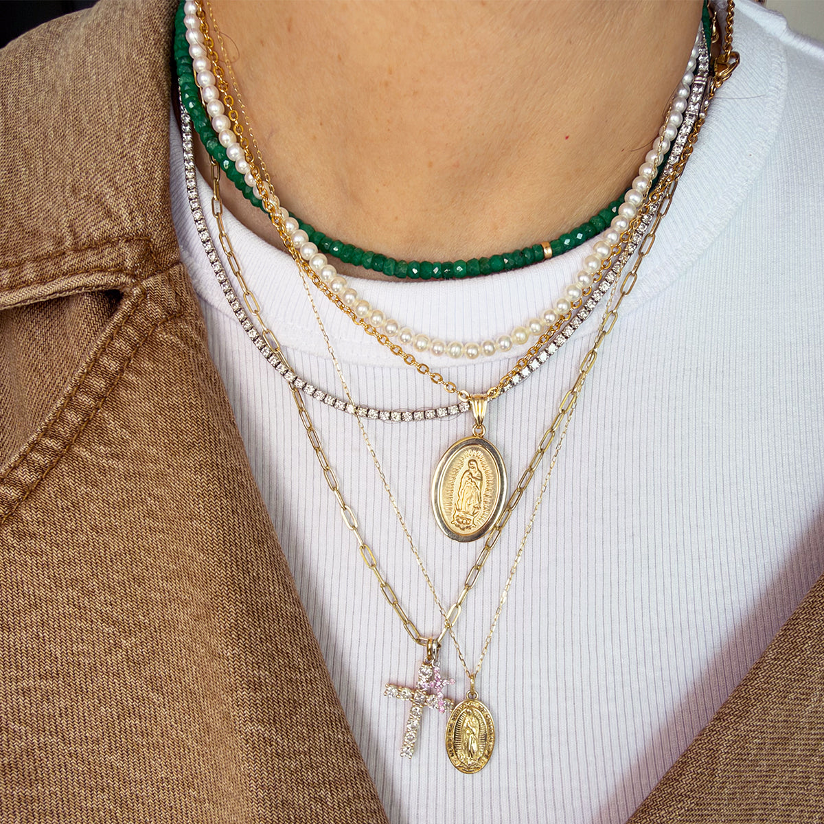 Collar perlas mini 35