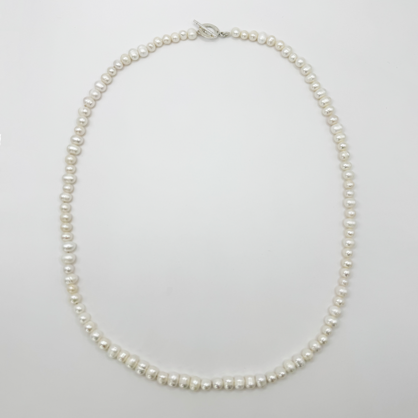 Collar perlas calabacín semi redonda M.