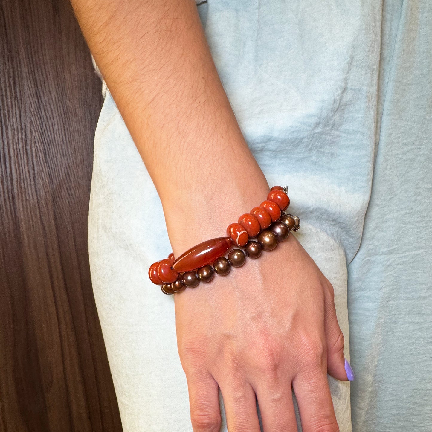 Pulsera perlas cultivadas.