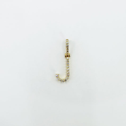 Dije letra "J" Inter Oro Amarillo y diamantes