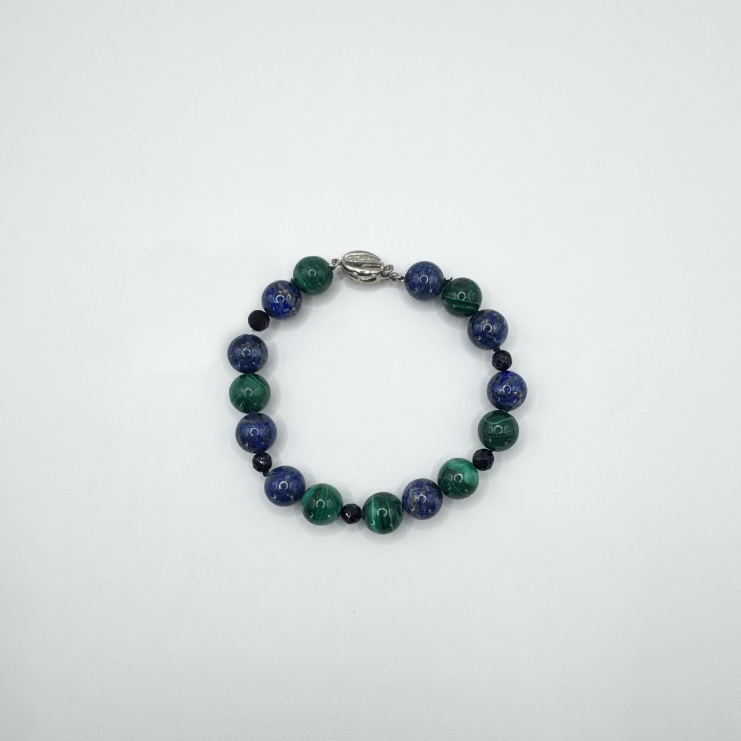 Pulsera lapislázuli y malaquita.