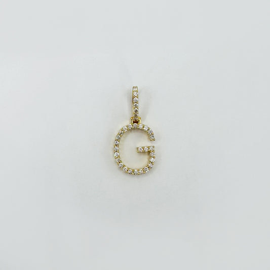 Dije letra "G" Inter Oro Amarillo y diamantes