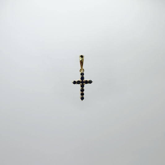 Dije cruz zafiro mini.