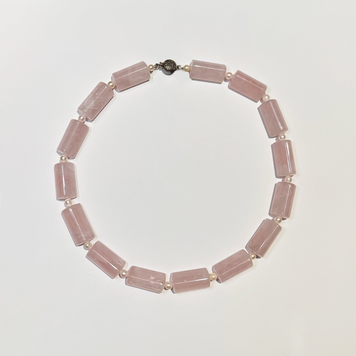 Collar cuarzo rosa.