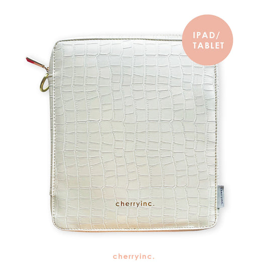 Porta iPad / Agenda Croc Beige