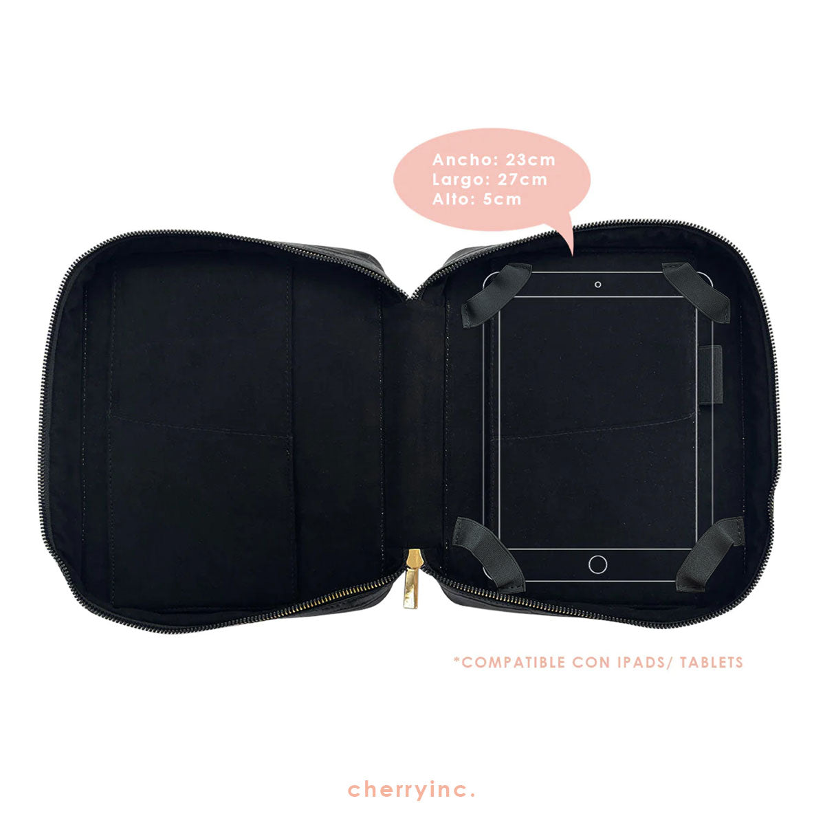 Porta iPad / Agenda Croc Negro