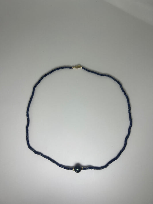 Collar de Zafiro con Perla