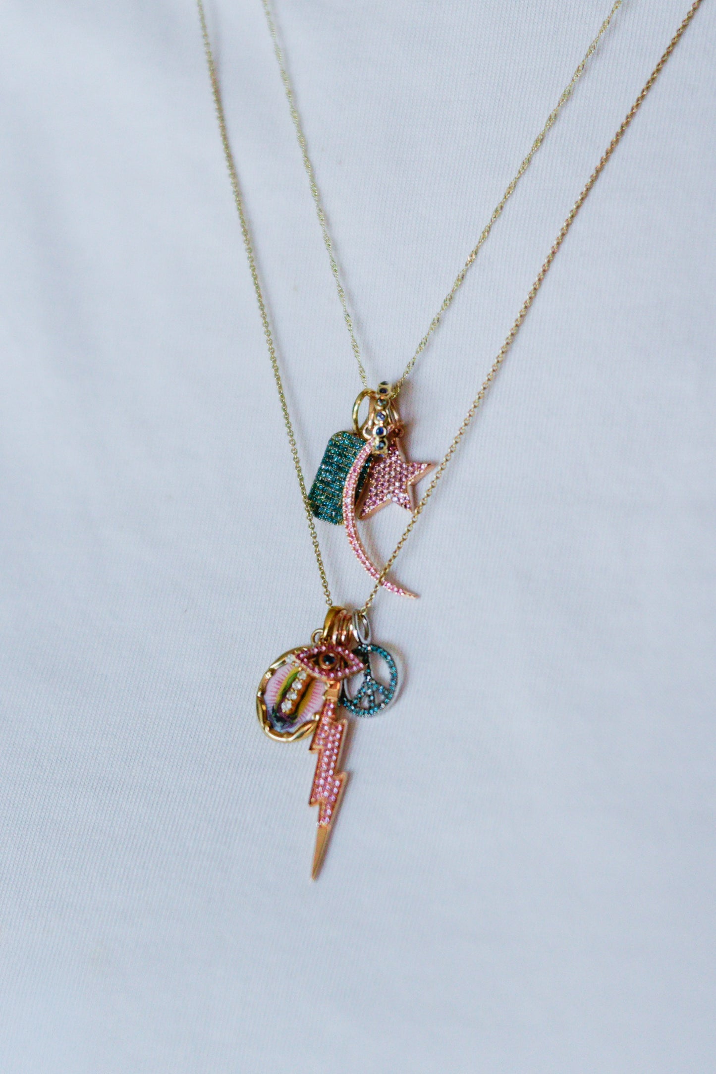 Dije Cruz Mini Rubies