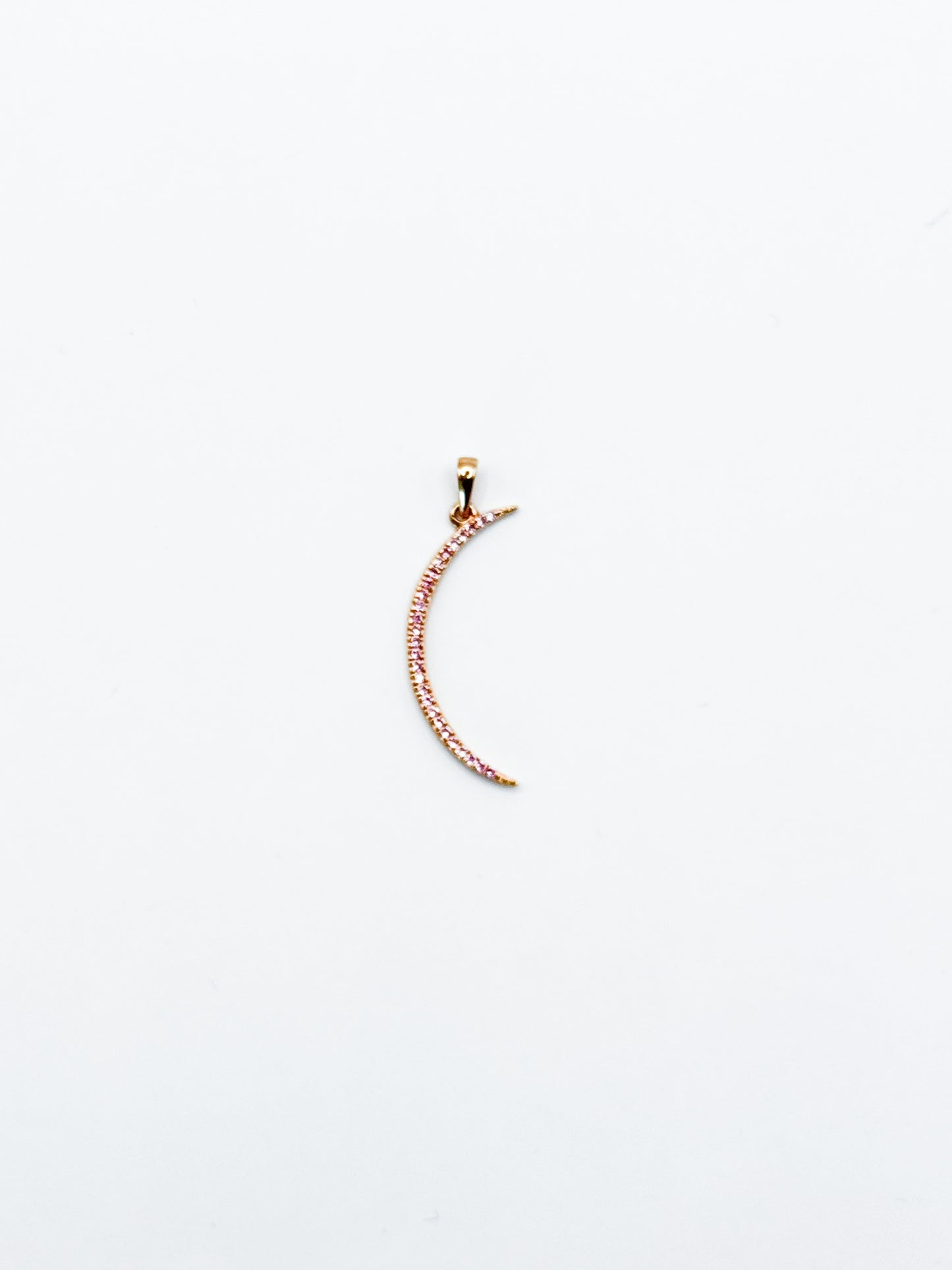 Charm HalfMoon zafiros rosas