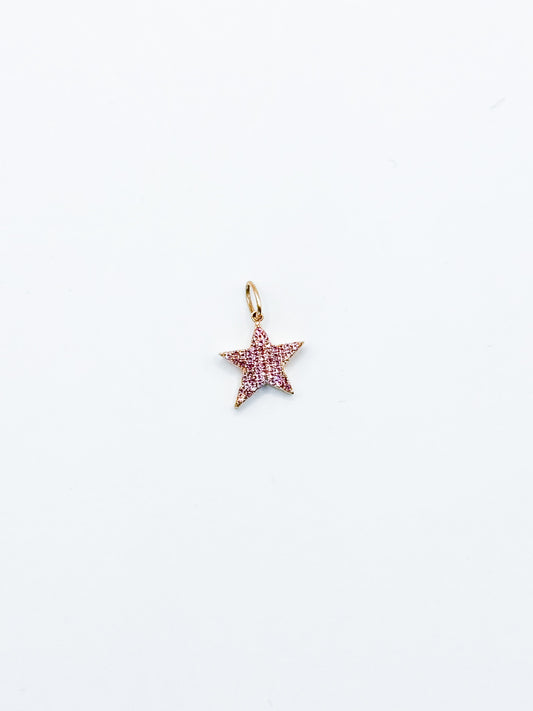 Charm SmallStar zafiros rosas