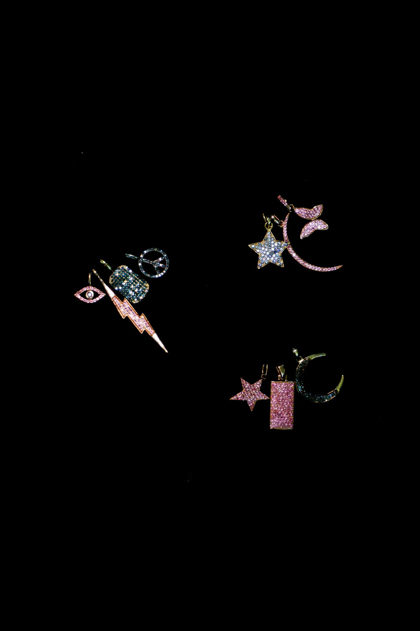 Charm SmallStar zafiros rosas