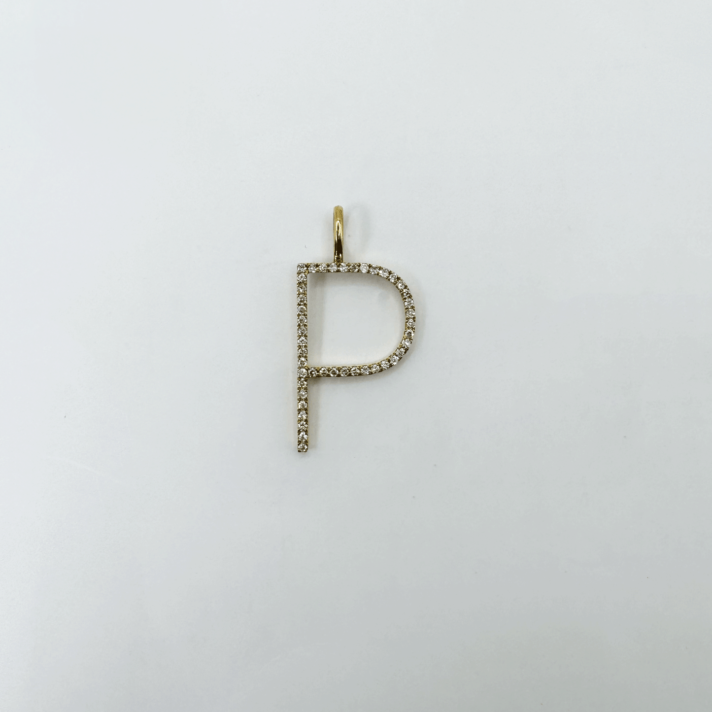 Dije letra P Thin XL - Oro Amarillo