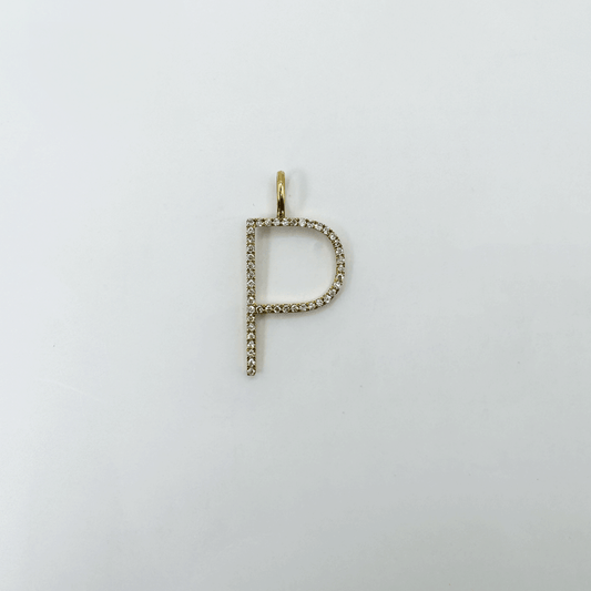 Dije letra P Thin XL - Oro Amarillo