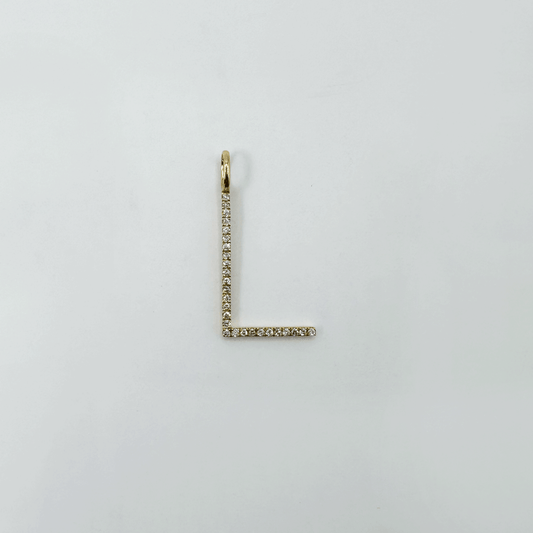 Dije letra L Thin XL - Oro Amarillo