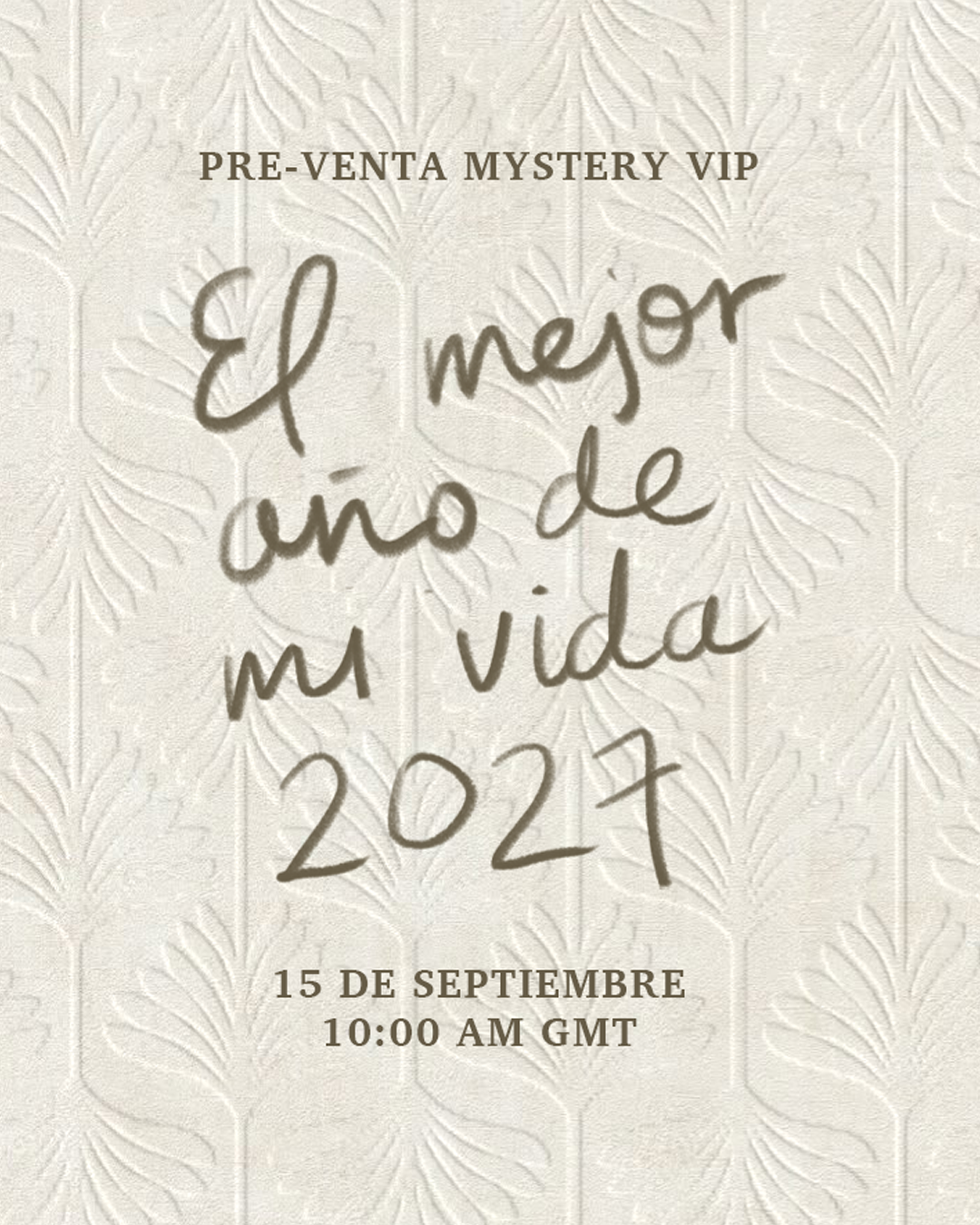 AGENDA 2027 - PREVENTA MYSTERY VIP