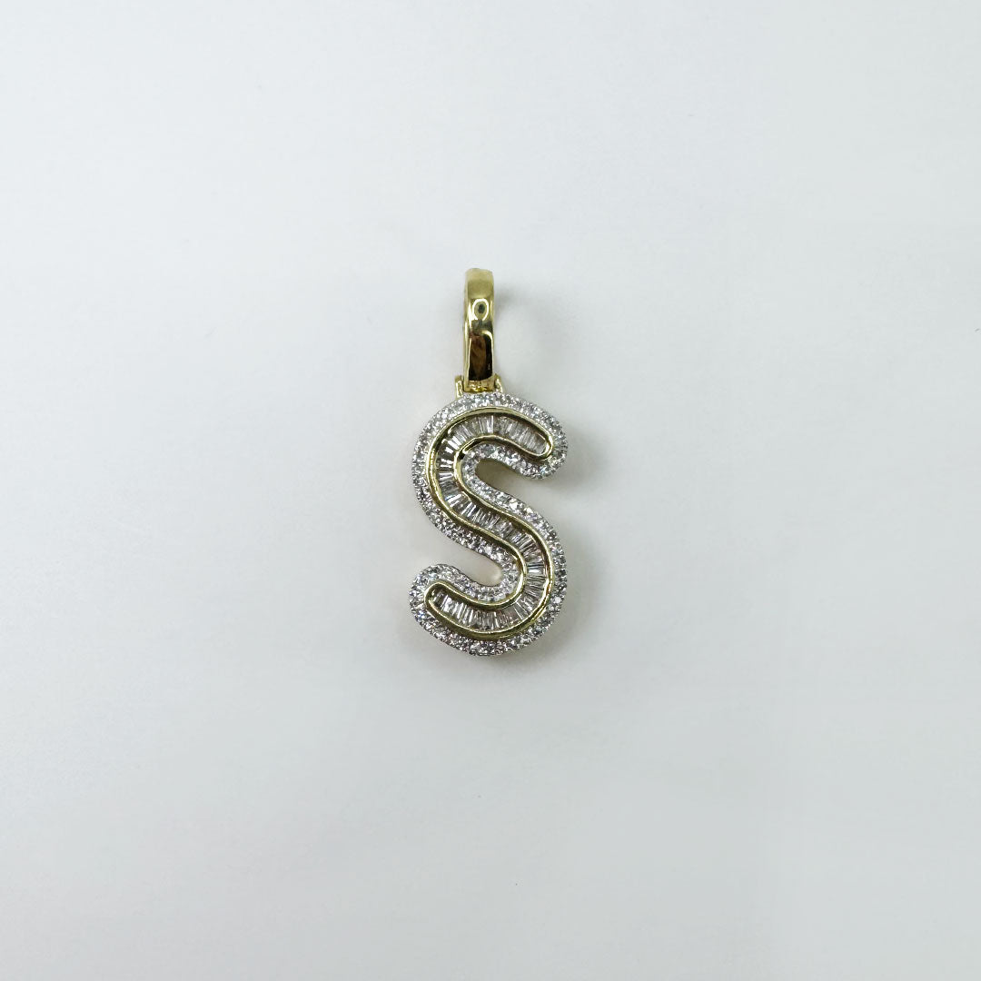 Dije letra "S" XL bubble