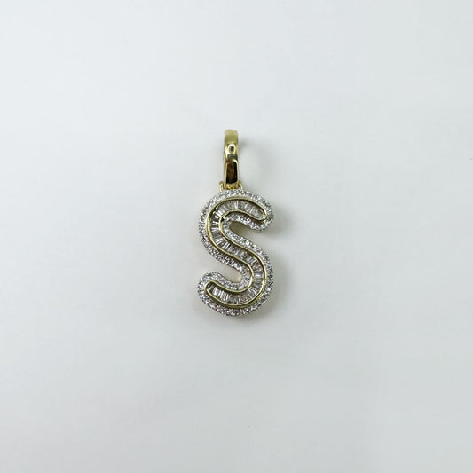 Dije letra "S" XL bubble